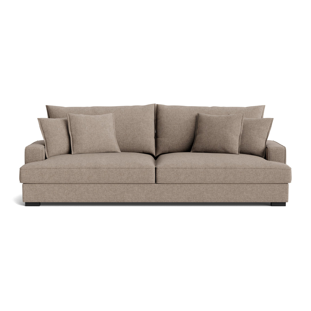 Cloud Slim 3-personers sofa i Antilope Fjord 4 med sorte ben – stilren 3-personers sofa med blød siddekomfort
