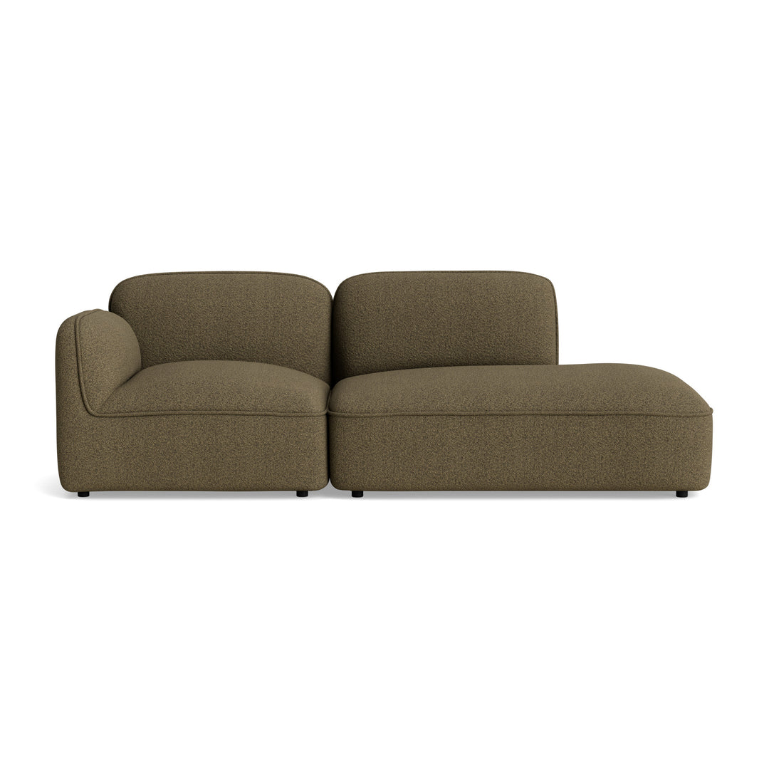 Ease 2 modulers sofa i grøn boucle 500 